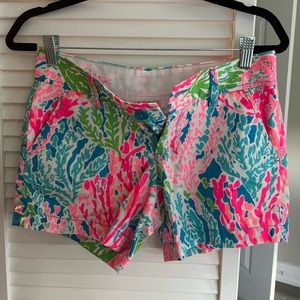 Lilly Pulitzer Size 0 Callahan Shorts Multi Coral